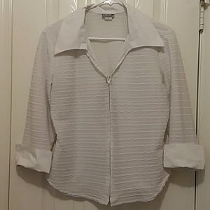 White zip up top